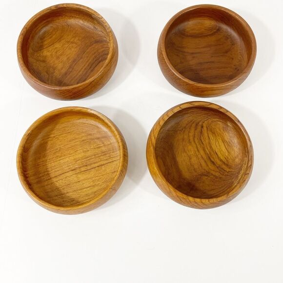 Monkey pod Wood Salad bowl with matching serving bowls - Picture 2 of 5